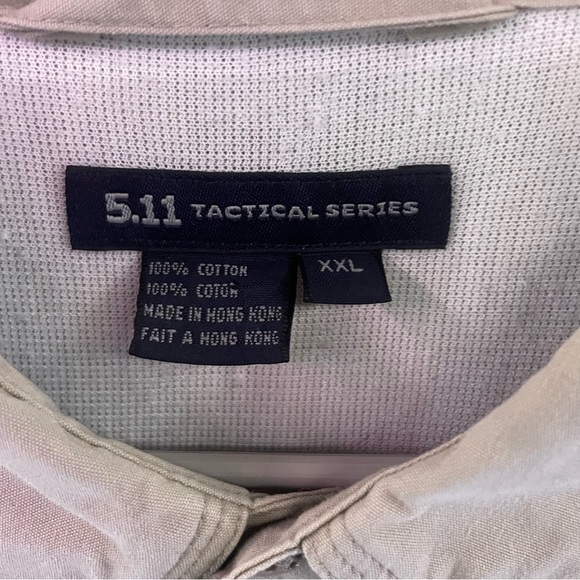 5.11 Tactical Men’s XXL Series Style 71152 Khaki Short Sleeve Button Up - Picture 10 of 14